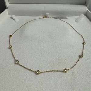 Michael Kors Gold-Tone Necklace with Crystal Details